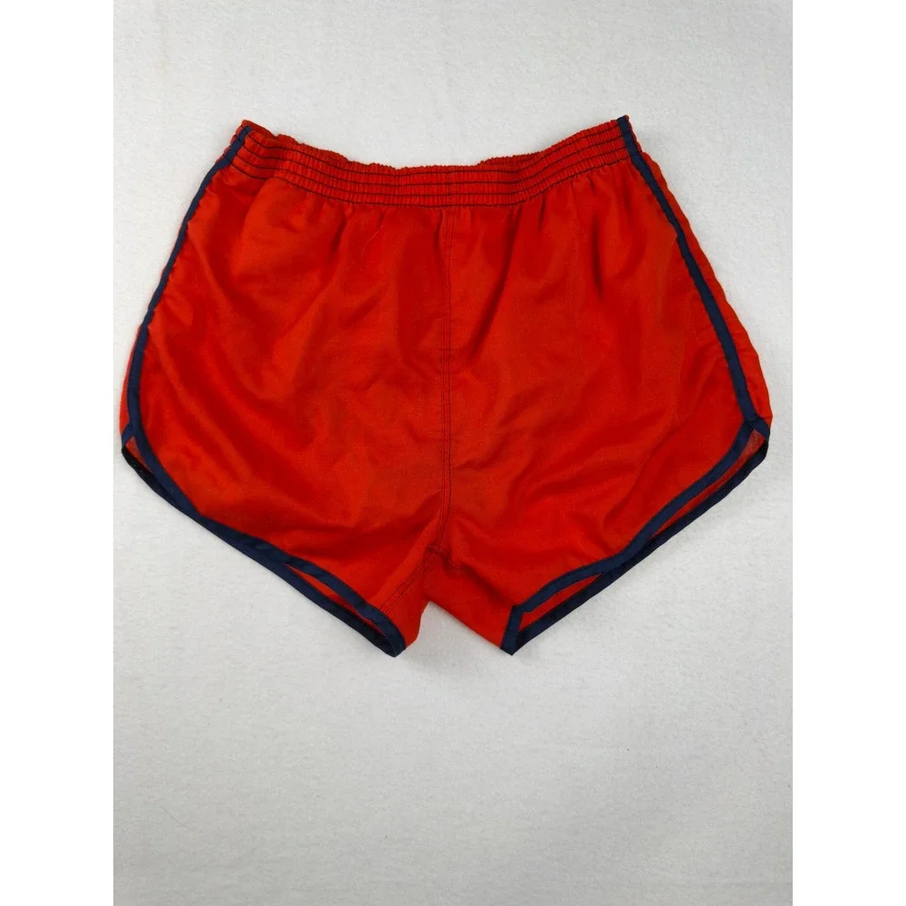 Vintage Jockey DP Sport Shorts Mens Medium Red Navy Blue Athletic Running Retro
